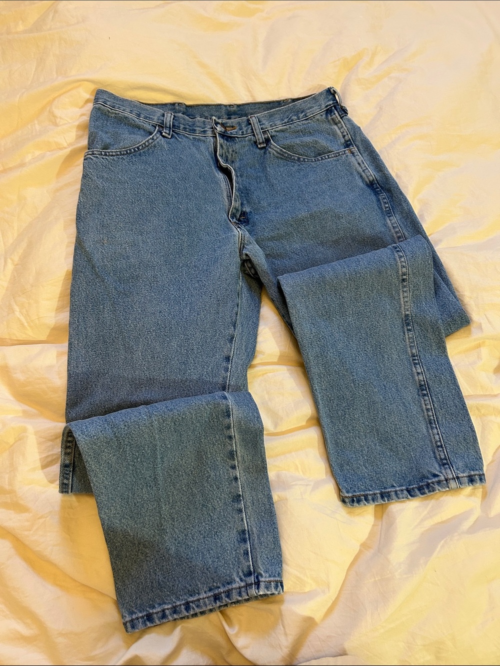 Rustler Men's Straight-Leg Jeans in Blue